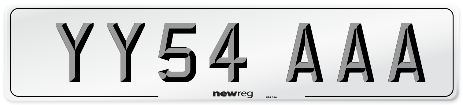 YY54 AAA Number Plate from New Reg